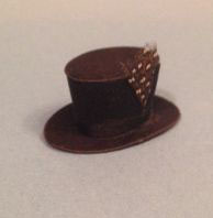 (image for) Black Suede Top Hat with a Silk Band